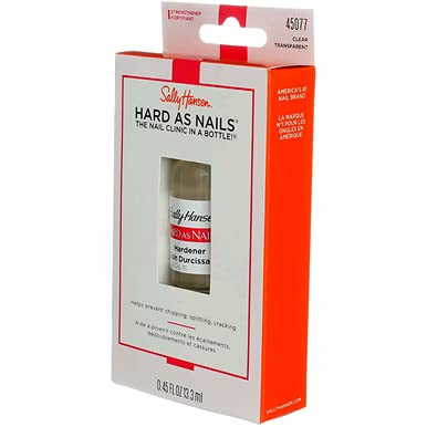 Sally Hansen Hard As Nails Strengthener Clear 0.45 Ounce (Pack of 6)