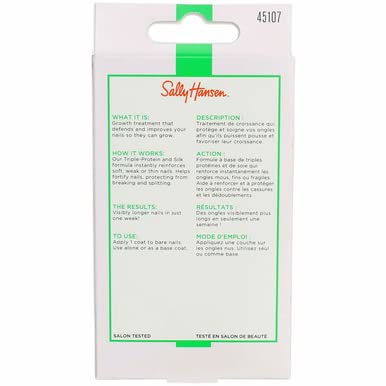 Sally Hansen Maximum Growth Treatment Clear 0.45 Ounce (13.3ml) (Pack of 2)